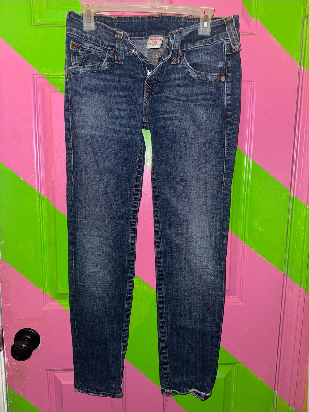 True Religion Skinny Jeans in Dark Blue Wash
